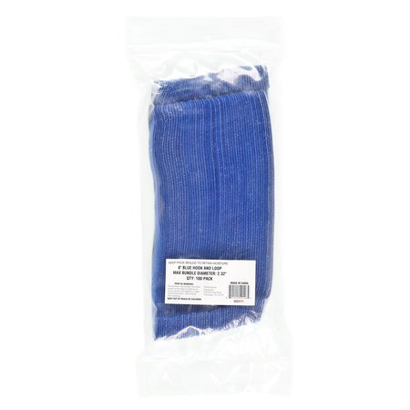SOUTH MAIN HARDWARE 8-in  Hook and Loop -lb, Blue, 100 Speciality Tie 222171
